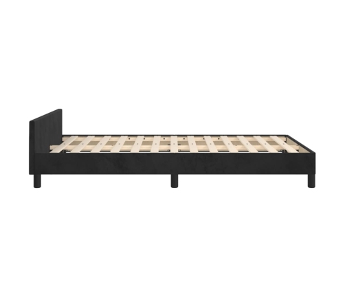 vidaXL Estructura de cama con cabecero de terciopelo negro 120x200 cm