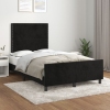 vidaXL Estructura de cama con cabecero de terciopelo negro 120x200 cm