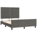 Estructura de cama sin colchón terciopelo gris oscuro 140x190cm