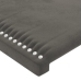 Estructura de cama sin colchón terciopelo gris oscuro 140x190cm