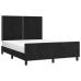 vidaXL Estructura de cama con cabecero de terciopelo negro 140x190 cm