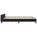 vidaXL Estructura de cama con cabecero de terciopelo negro 140x190 cm