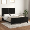 Estructura de cama sin colchón terciopelo negro 140x190 cm