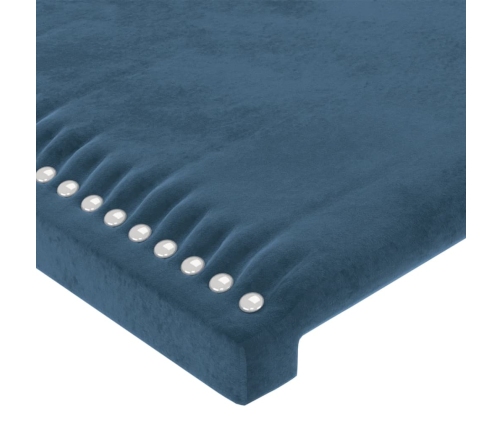 Estructura de cama sin colchón terciopelo azul oscuro 140x200cm