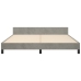Estructura de cama sin colchón terciopelo gris claro 160x200 cm