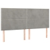 Estructura de cama sin colchón terciopelo gris claro 160x200 cm