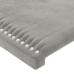 Estructura de cama sin colchón terciopelo gris claro 160x200 cm
