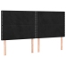 Estructura cama sin colchón terciopelo negro 200x200 cm