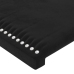Estructura cama sin colchón terciopelo negro 200x200 cm