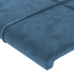 Estructura de cama sin colchón terciopelo azul oscuro 80x200 cm