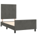 Estructura de cama sin colchón terciopelo gris oscuro 90x190 cm