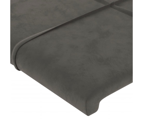 Estructura de cama sin colchón terciopelo gris oscuro 90x190 cm