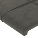 Estructura de cama sin colchón terciopelo gris oscuro 90x190 cm