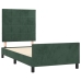 Estructura de cama sin colchón terciopelo verde oscuro 90x190cm