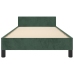 Estructura de cama sin colchón terciopelo verde oscuro 90x190cm