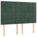 Estructura cama sin colchón terciopelo verde oscuro 140x190 cm