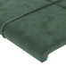 Estructura cama sin colchón terciopelo verde oscuro 140x190 cm