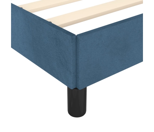 vidaXL Estructura cama con cabecero terciopelo azul oscuro 140x190 cm