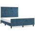 Estructura de cama sin colchón terciopelo azul oscuro 140x200cm