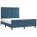 Estructura de cama sin colchón terciopelo azul oscuro 140x200cm