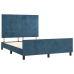 Estructura de cama sin colchón terciopelo azul oscuro 140x200cm