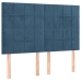 Estructura de cama sin colchón terciopelo azul oscuro 140x200cm