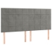 Estructura de cama sin colchón terciopelo gris claro 160x200 cm