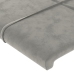 Estructura de cama sin colchón terciopelo gris claro 160x200 cm