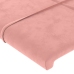 Estructura de cama sin colchón terciopelo rosa 160x200 cm