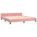 vidaXL Estructura de cama con cabecero de terciopelo rosa 180x200 cm