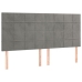Estructura de cama sin colchón terciopelo gris claro 200x200 cm