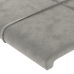 Estructura de cama sin colchón terciopelo gris claro 200x200 cm