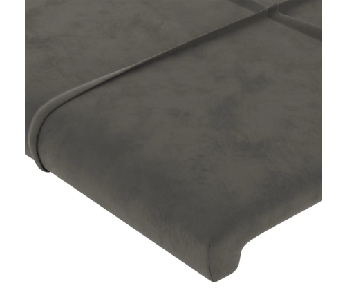 Estructura cama sin colchón terciopelo gris oscuro 200x200 cm