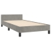 vidaXL Estructura de cama con cabecero terciopelo gris claro 80x200 cm