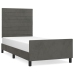 vidaXL Estructura de cama con cabecero terciopelo gris oscuro 80x200cm