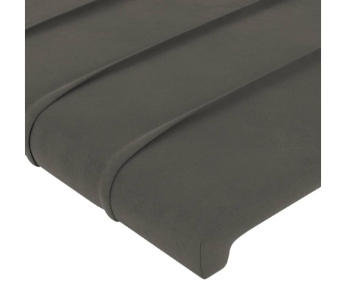 vidaXL Estructura de cama con cabecero terciopelo gris oscuro 80x200cm