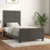 vidaXL Estructura de cama con cabecero terciopelo gris oscuro 80x200cm