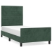 Estructura de cama sin colchón terciopelo verde oscuro 80x200cm