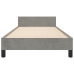 Estructura de cama sin colchón terciopelo gris claro 90x200 cm