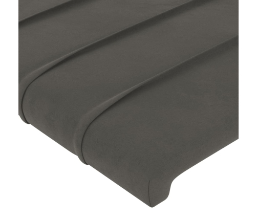 Estructura de cama sin colchón terciopelo gris oscuro 120x200cm