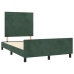 Estructura cama sin colchón terciopelo verde oscuro 120x200 cm