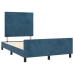 Estructura de cama sin colchón terciopelo azul oscuro 120x200cm