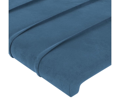 Estructura de cama sin colchón terciopelo azul oscuro 120x200cm