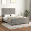 Estructura de cama sin colchón terciopelo gris claro 140x190 cm