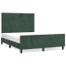 Estructura cama sin colchón terciopelo verde oscuro 140x190 cm