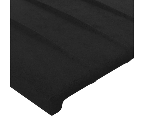 Estructura de cama sin colchón terciopelo negro 80x200 cm