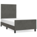 Estructura de cama sin colchón terciopelo gris oscuro 90x190 cm