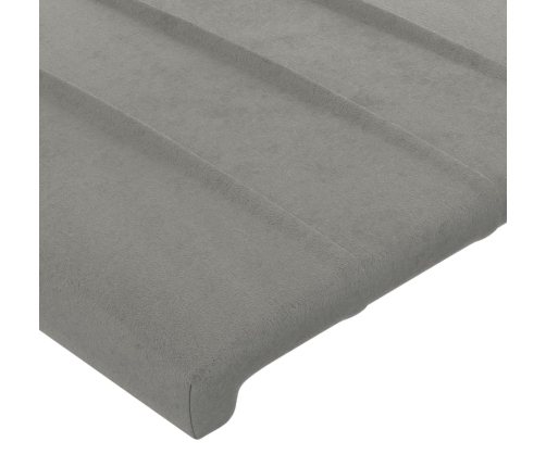 Estructura de cama sin colchón terciopelo gris claro 90x200 cm