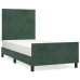 vidaXL Estructura cama con cabecero terciopelo verde oscuro 100x200 cm