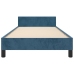Estructura de cama sin colchón terciopelo azul oscuro 100x200cm